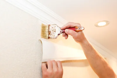 Pose de papier peint à la Chapelle-du-Bard — revêtements muraux et toiles de verre